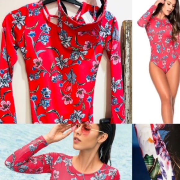 PHAX - SWIMSUIT RASHGUARD - 1 X PIECE swimsuit/ long sleeves. Scoop back. Medium - Picture 7 of 9